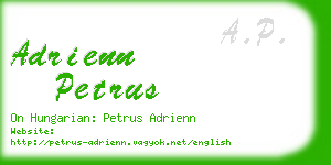 adrienn petrus business card